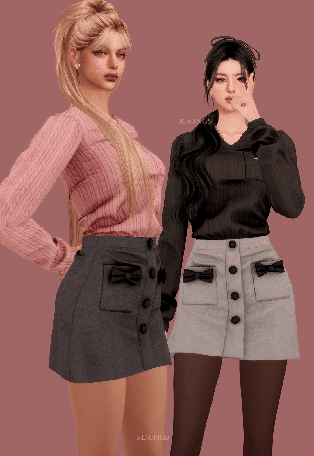 Галерея мода Джемпер с юбкой и сережками #1